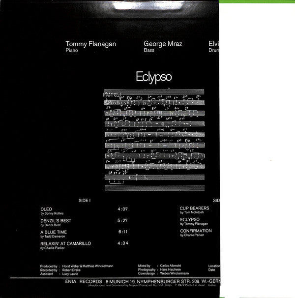Tommy Flanagan Trio - Eclypso (Vinyl, LP, Album) Very Good Plus (VG+) / Good Plus (G+)