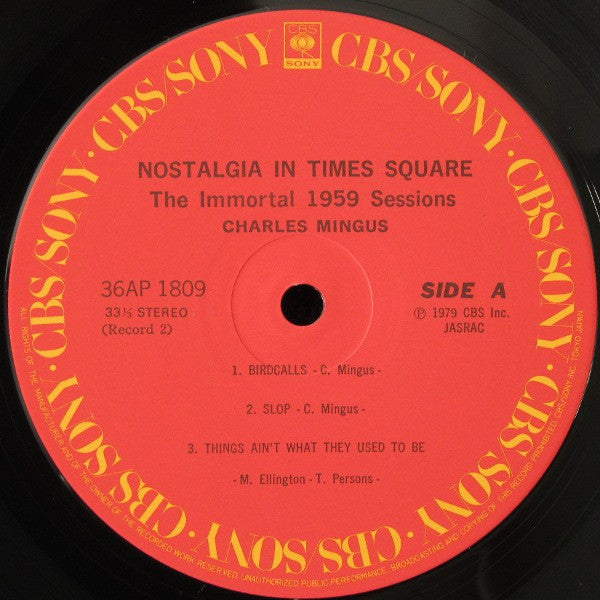 Charles Mingus - Nostalgia In Times Square / The Immortal 1959 Sessions (2xVinyl, LP, Reissue, Compilation) Very Good Plus (VG+) / Very Good Plus (VG+)