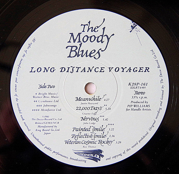 The Moody Blues - Long Distance Voyager (Vinyl, LP, Album) Very Good Plus (VG+) / Very Good (VG)