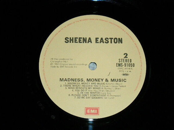 Sheena Easton - Madness, Money And Music (Vinyl, LP, Album, Stereo)