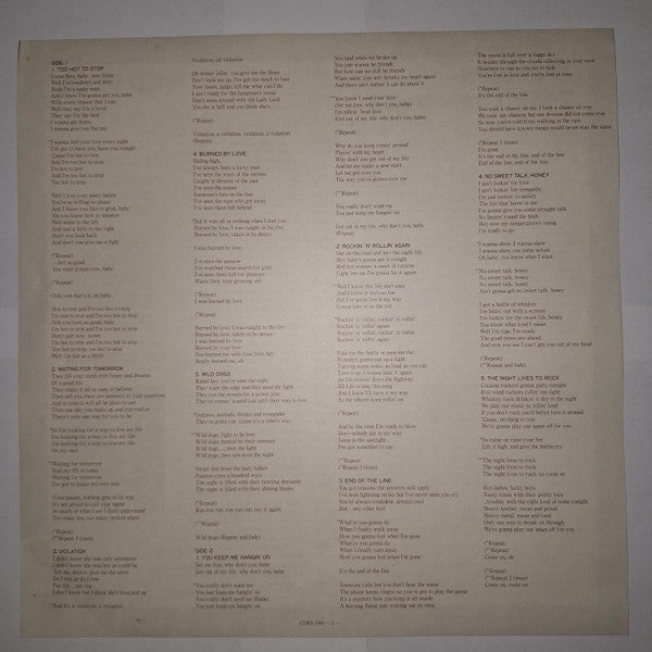 The Rods - Wild Dogs (Vinyl, LP, Album) Near Mint (NM or M-) / Near Mint (NM or M-)