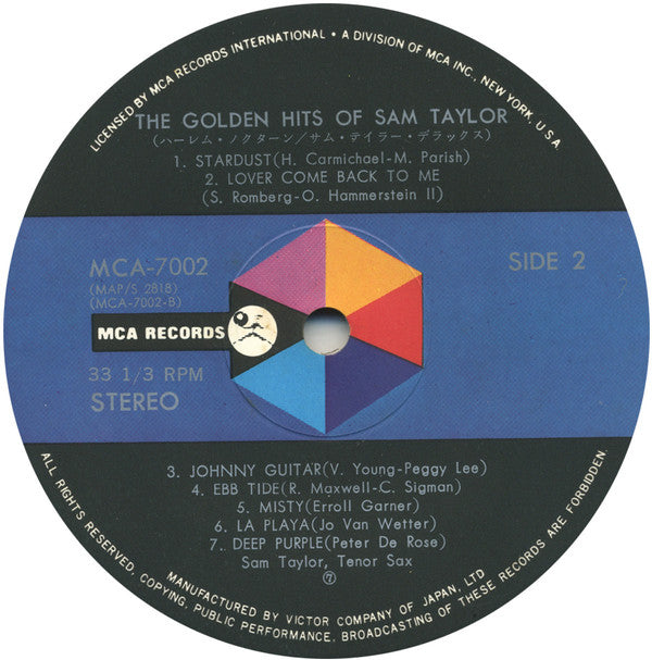 Sam Taylor (2) - The Golden Hits Of Sam Taylor (Vinyl, LP, Compilation, Stereo) Very Good (VG) / Very Good (VG)