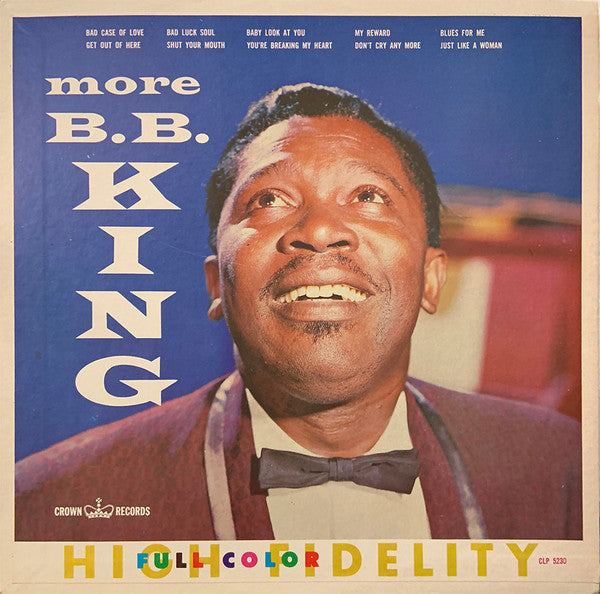 B.B. King - More B.B. King (Vinyl, LP, Album, Mono) Very Good (VG) / Good (G)