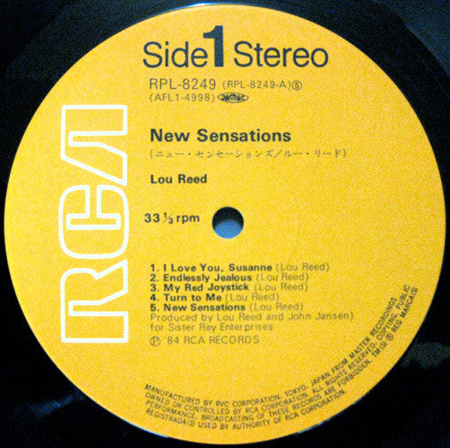 Lou Reed - New Sensations (Vinyl, LP, Album) Very Good Plus (VG+) / Near Mint (NM or M-)