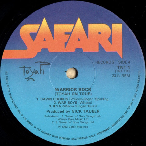 Toyah (3) - Warrior Rock (Toyah On Tour) (2xVinyl, LP, Album) Very Good Plus (VG+) / Very Good (VG)