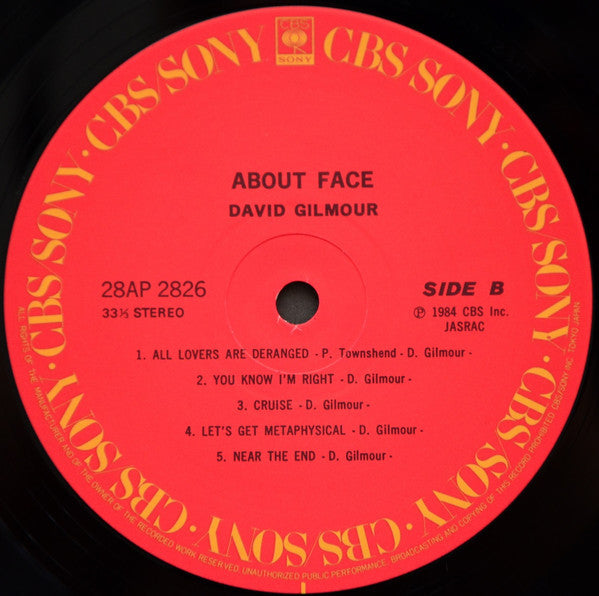 David Gilmour - About Face (Vinyl, LP, Album)