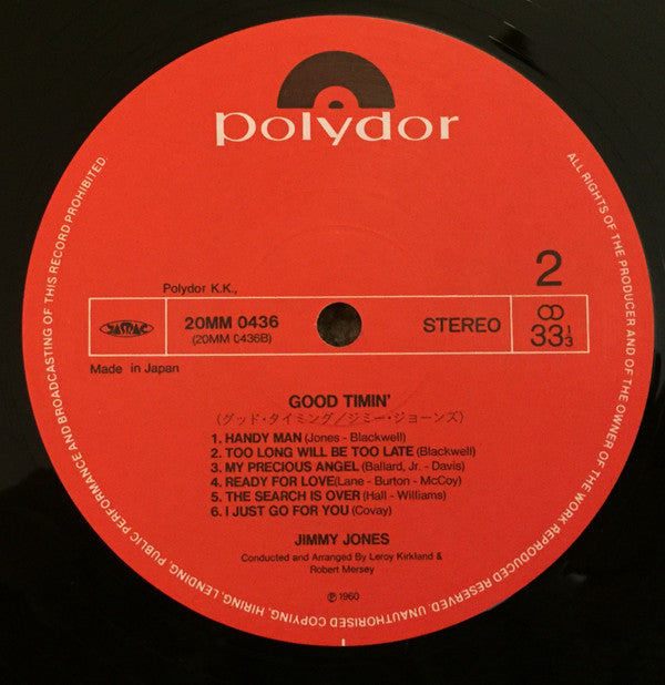 Jimmy Jones - Good Timin' (Vinyl, LP, Album, Reissue) Very Good Plus (VG+) / Very Good Plus (VG+)