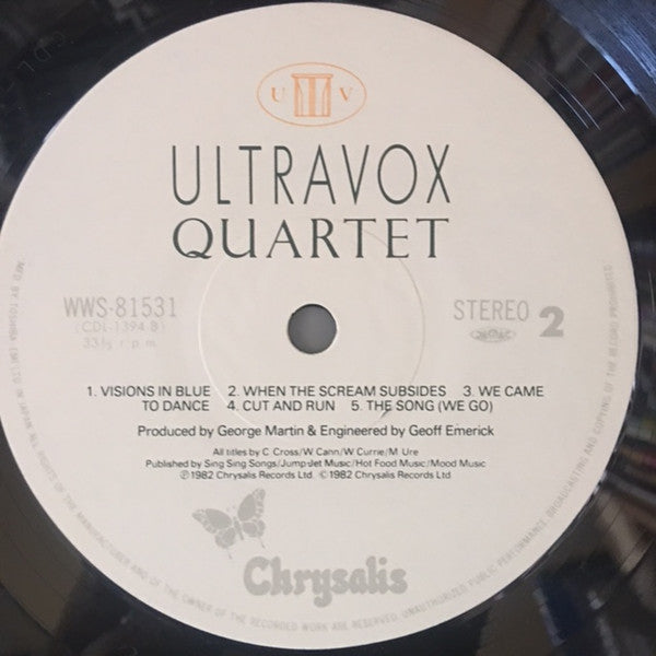 Ultravox - Quartet (Vinyl, LP, Album) Very Good Plus (VG+) / Very Good (VG)