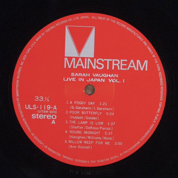 Sarah Vaughan - Live In Japan (Vinyl, LP, Stereo)