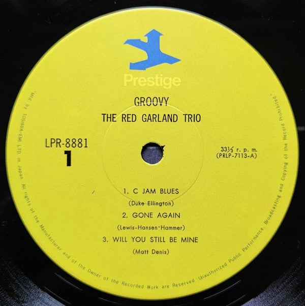 The Red Garland Trio - Groovy (Vinyl, LP, Album, Reissue, Mono) Very Good Plus (VG+) / Very Good Plus (VG+)