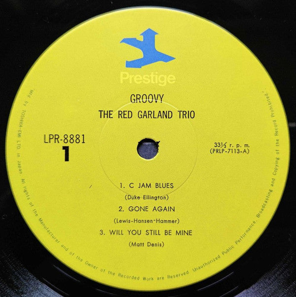 The Red Garland Trio - Groovy (Vinyl, LP, Album, Reissue, Mono)