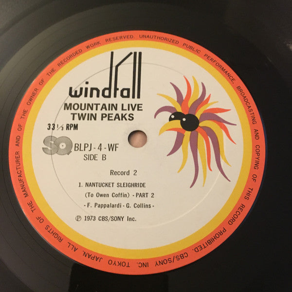 Mountain - Twin Peaks (2xVinyl, LP, Album, Quadraphonic) Very Good Plus (VG+) / Good Plus (G+)