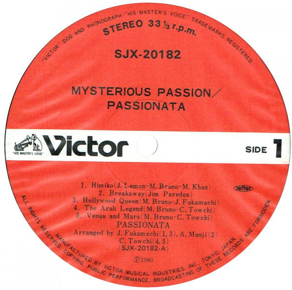 Passionata - Mysterious Passion (Vinyl, LP, Album, Stereo)
