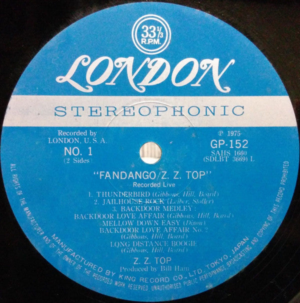 ZZ Top - Fandango! (Vinyl, LP, Album)