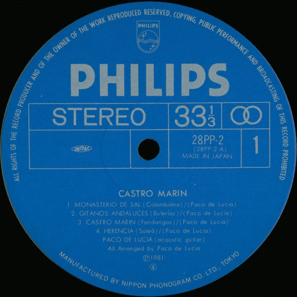 Paco De Lucía - Castro Marin (Vinyl, LP, Album)