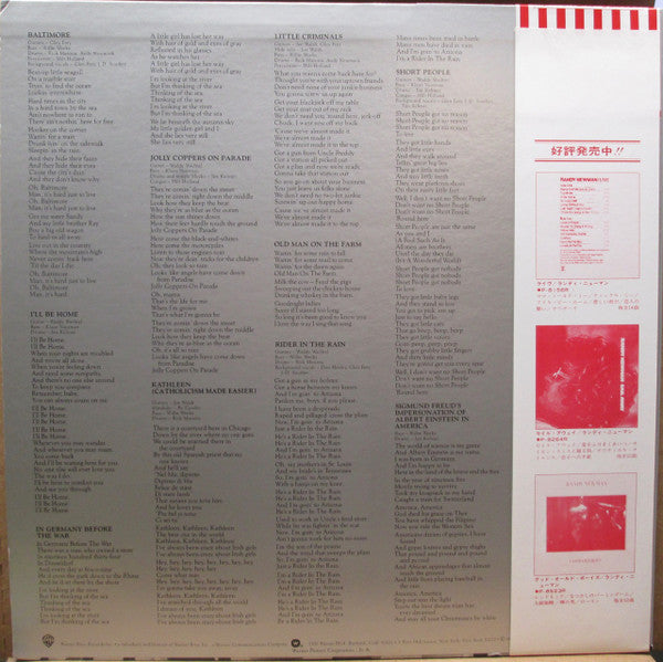Randy Newman - Little Criminals (Vinyl, LP, Album) Near Mint (NM or M-) / Very Good Plus (VG+)
