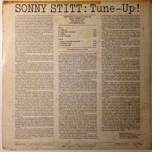Sonny Stitt - Tune-Up! (Vinyl, LP, Album)