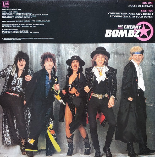 The Cherry Bombz - The House Of Ecstasy (Vinyl, 12", 45 RPM) Very Good Plus (VG+) / Very Good Plus (VG+)