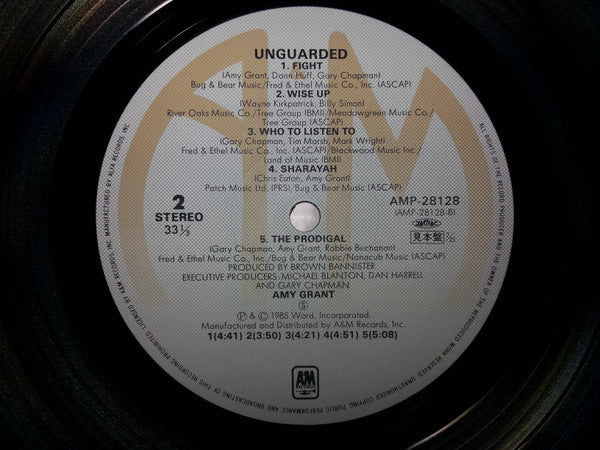 Amy Grant - Unguarded (Vinyl, LP, Album, Promo) Very Good Plus (VG+) / Very Good (VG)