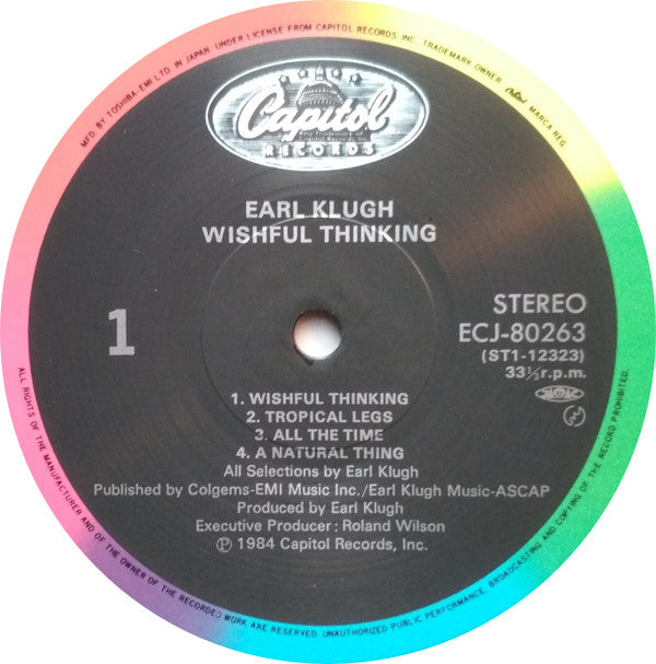 Earl Klugh - Wishful Thinking (Vinyl, LP, Album) Very Good Plus (VG+) / Very Good Plus (VG+)