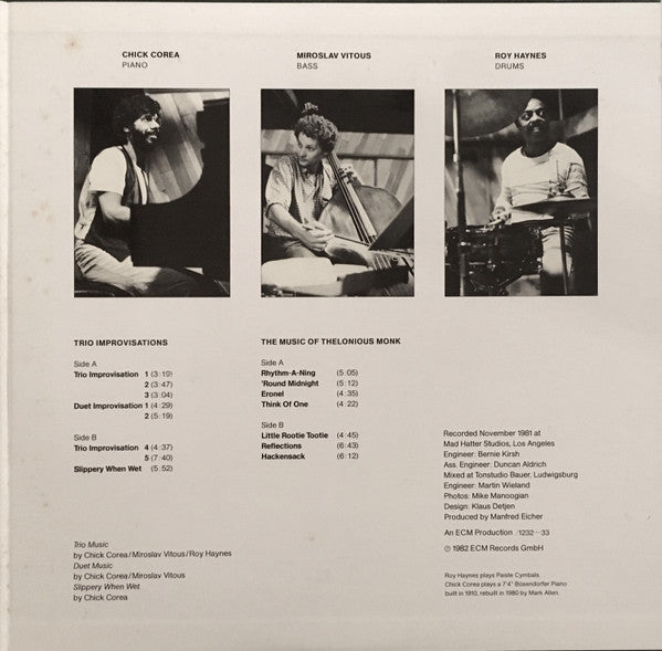 Chick Corea - Trio Music (Vinyl, LP, Album)