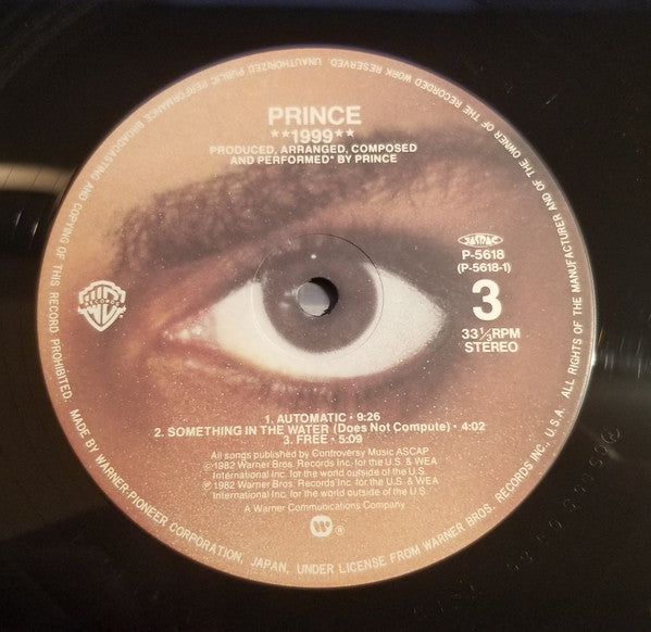 Prince - 1999 (Vinyl, LP, Album, Stereo)