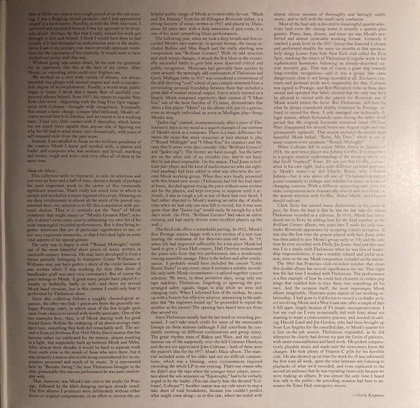 Thelonious Monk - The Thelonious Monk Memorial Album (2xVinyl, LP, Compilation) Near Mint (NM or M-) / Good Plus (G+)