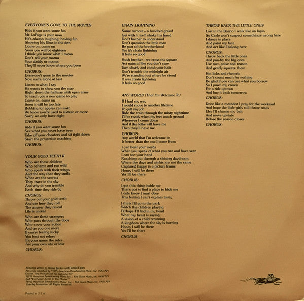 Steely Dan - Katy Lied (Vinyl, LP, Album) Very Good (VG) / Very Good (VG)
