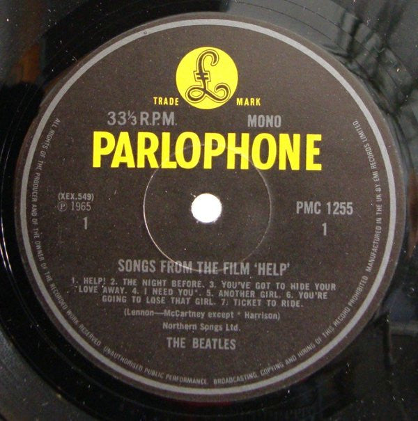 The Beatles - Help! (Vinyl, LP, Album, Mono, Reissue) Near Mint (NM or M-) / Good Plus (G+)