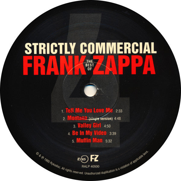 Frank Zappa - Strictly Commercial (The Best Of Frank Zappa) (2xVinyl, LP, Compilation, Limited Edition, Numbered) Very Good (VG) / Very Good Plus (VG+)