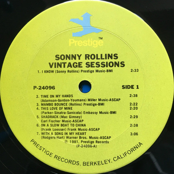 Sonny Rollins - Vintage Sessions (2xVinyl, LP, Compilation) Very Good (VG) / Very Good (VG)