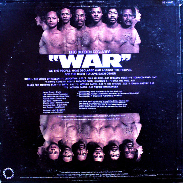 Eric Burdon & War - Eric Burdon Declares "War" (Vinyl, LP, Album, Stereo) Good Plus (G+) / Good Plus (G+)