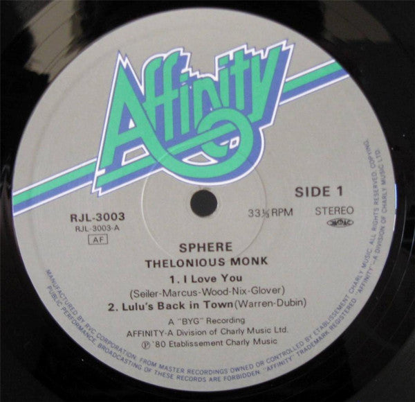 The Thelonious Monk Quartet - Sphere (Vinyl, LP, Album, Reissue) Very Good (VG) / Very Good Plus (VG+)