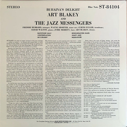Art Blakey & The Jazz Messengers - Buhaina's Delight (Vinyl, LP, Album, Limited Edition, Reissue, Stereo) Near Mint (NM or M-) / Very Good Plus (VG+)