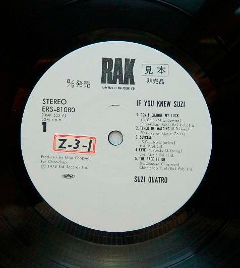 Suzi Quatro - If You Knew Suzi... (Vinyl, LP, Album, Promo) Near Mint (NM or M-) / Very Good Plus (VG+)