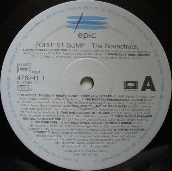 Various - Forrest Gump (The Soundtrack) (2xVinyl, LP, Compilation) Very Good Plus (VG+) / Very Good (VG)