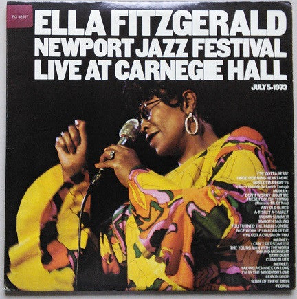 Ella Fitzgerald - Newport Jazz Festival Live At Carnegie Hall, July 5, 1973 (2xVinyl, LP, Album) Good Plus (G+) / Very Good (VG)