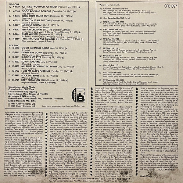 Wynonie Harris - Rock Mr. Blues (Vinyl, LP, Compilation) Very Good (VG) / Very Good (VG)