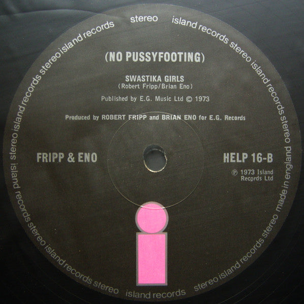 Fripp & Eno - (No Pussyfooting) (Vinyl, LP, Album, Stereo) Very Good Plus (VG+) / Very Good (VG)