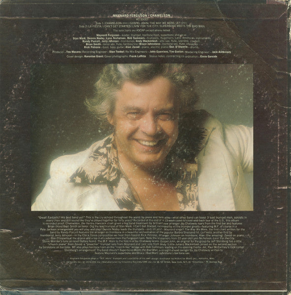 Maynard Ferguson - Chameleon (Vinyl, LP, Album) Very Good (VG) / Good Plus (G+)