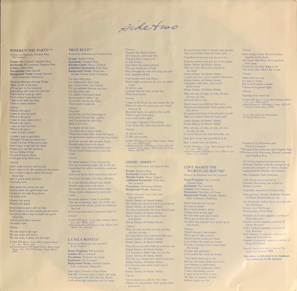 Madonna - True Blue (Vinyl, LP, Album)
