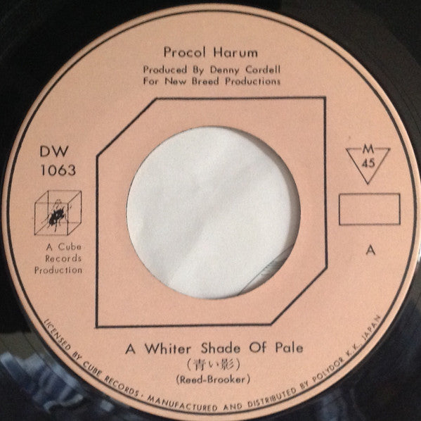 Procol Harum - 青い影 = A Whiter Shade Of Pale (Vinyl, 7", 45 RPM, Single, Reissue, Mono) Very Good (VG) / Good Plus (G+)