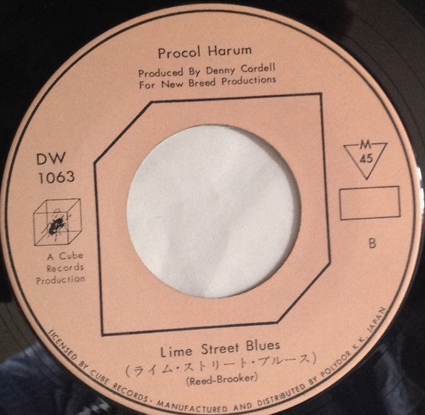 Procol Harum - 青い影 = A Whiter Shade Of Pale (Vinyl, 7", 45 RPM, Single, Reissue, Mono) Very Good (VG) / Good Plus (G+)