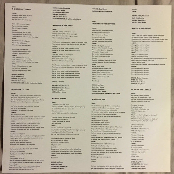 Gary Moore - Victims Of The Future = 炎の舞 (Vinyl, LP, Album, Promo, Stereo) Near Mint (NM or M-) / Very Good Plus (VG+)