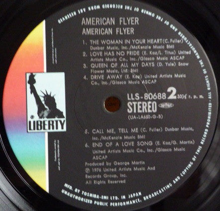 American Flyer - American Flyer (Vinyl, LP, Album) Very Good Plus (VG+) / Very Good Plus (VG+)