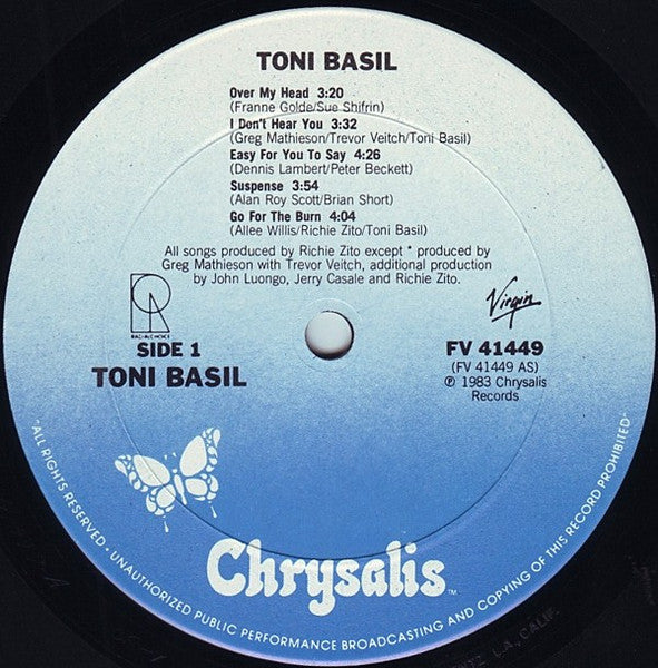 Toni Basil - Toni Basil (Vinyl, LP, Album) Very Good (VG) / Very Good (VG)