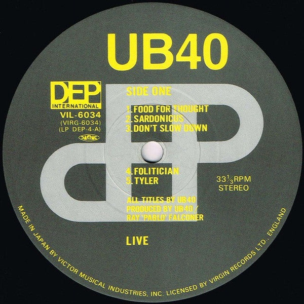 UB40 - Live (Vinyl, LP, Album)
