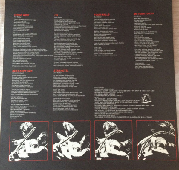 Cold Chisel - East (Vinyl, LP, Album, Promo) Very Good Plus (VG+) / Good Plus (G+)