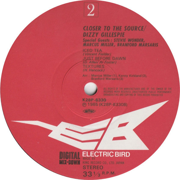 Dizzy Gillespie - Closer To The Source (Vinyl, LP, Album) Near Mint (NM or M-) / Very Good Plus (VG+)