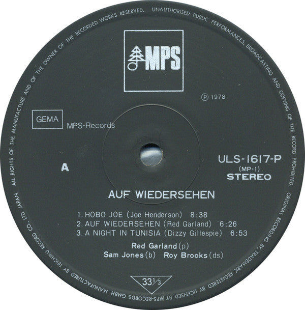 Red Garland - Auf Wiedersehen (Vinyl, LP, Album)